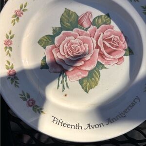 2 AVON collector plates; 10th and 15th anniversaries